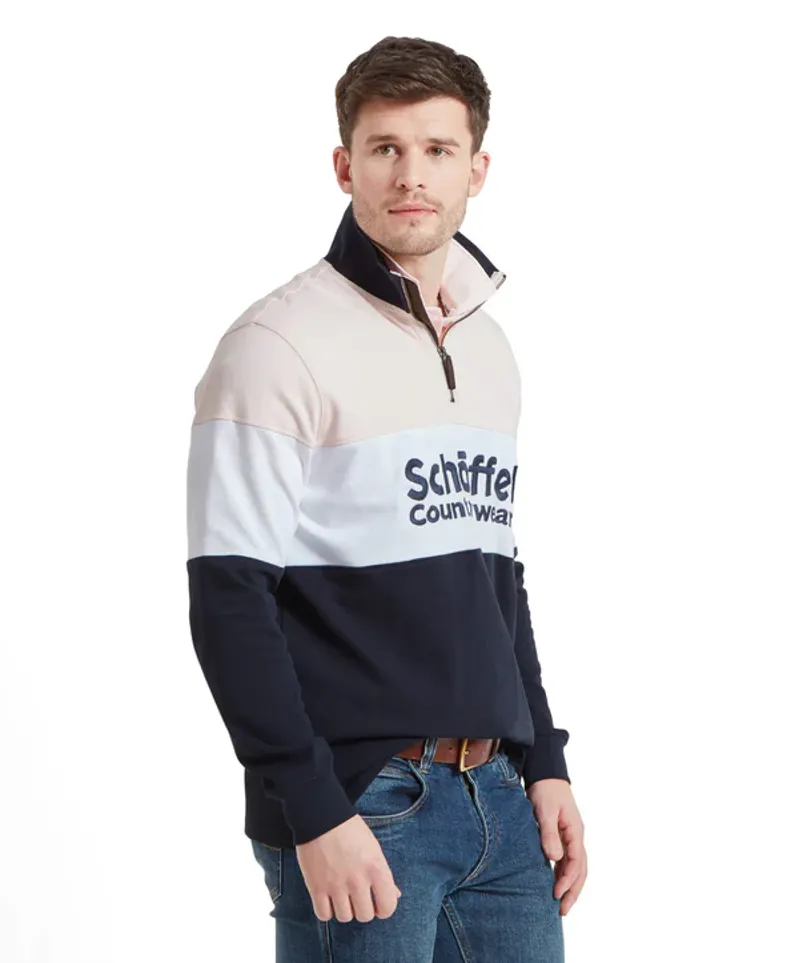 Schoffel Exeter Heritage 1/4 Zip - Pale Pink