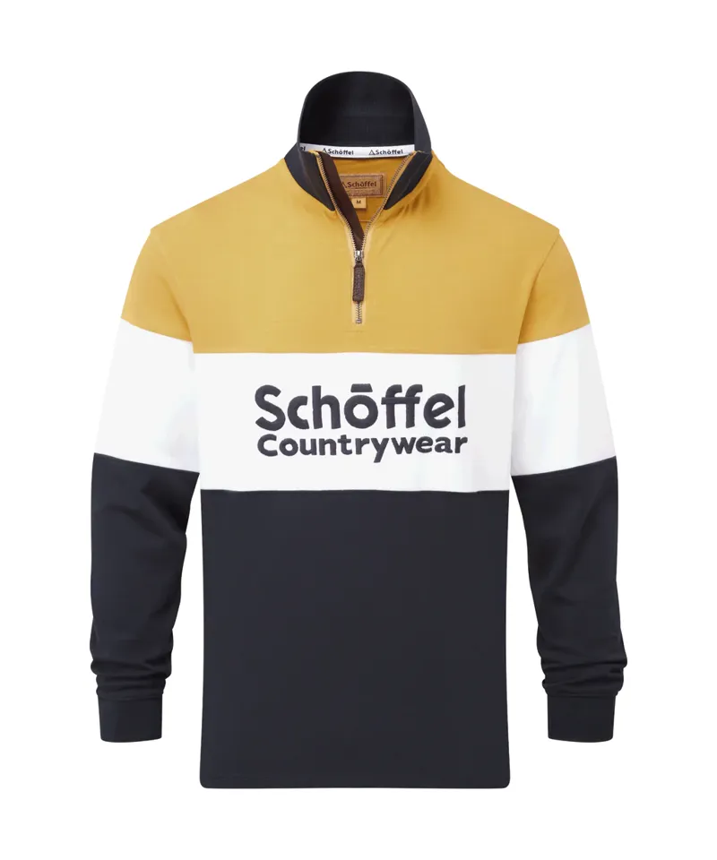 Schoffel Exeter Heritage 1/4 Zip - Mustard-2