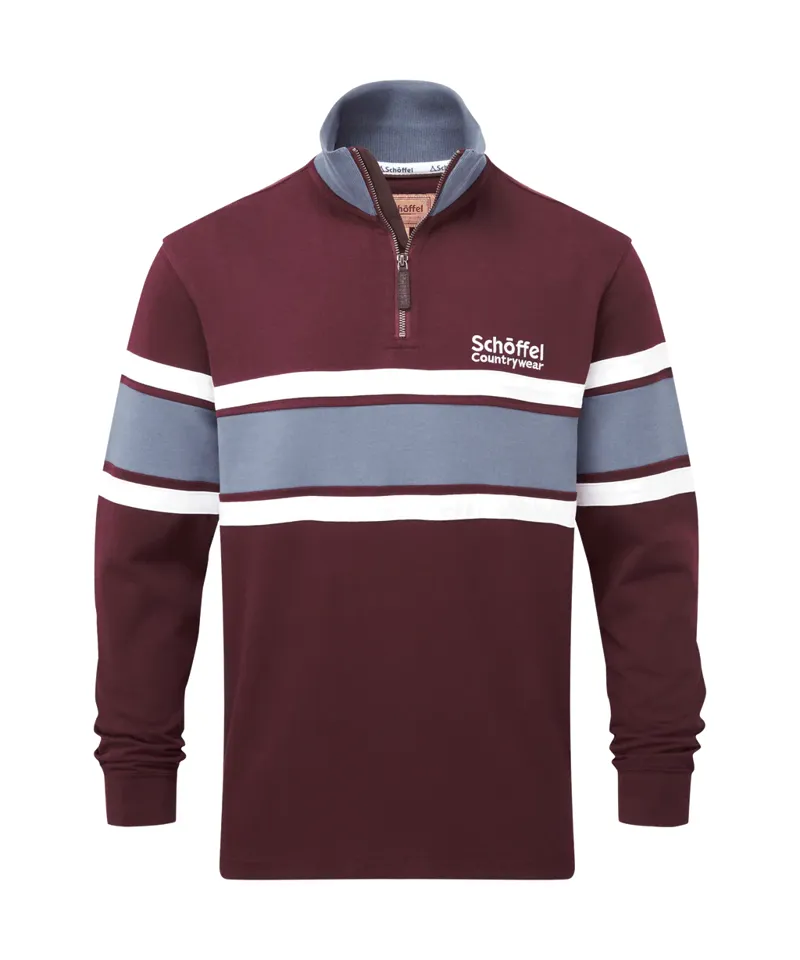 Schoffel Exmouth Heritage 1/4 Zip - Wine