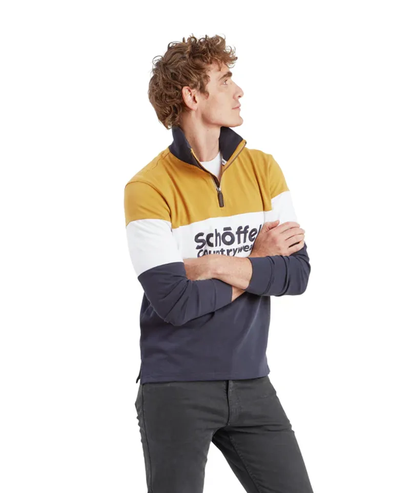 Schoffel Exeter Heritage 1/4 Zip - Mustard-1