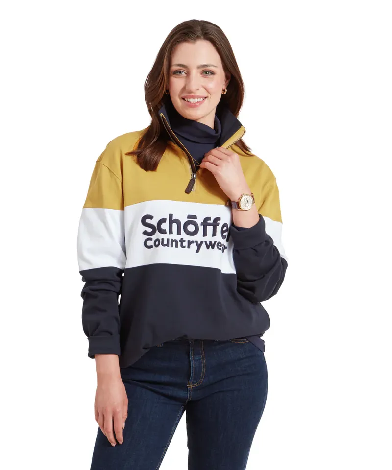 Schoffel Exeter Heritage 1/4 Zip - Mustard
