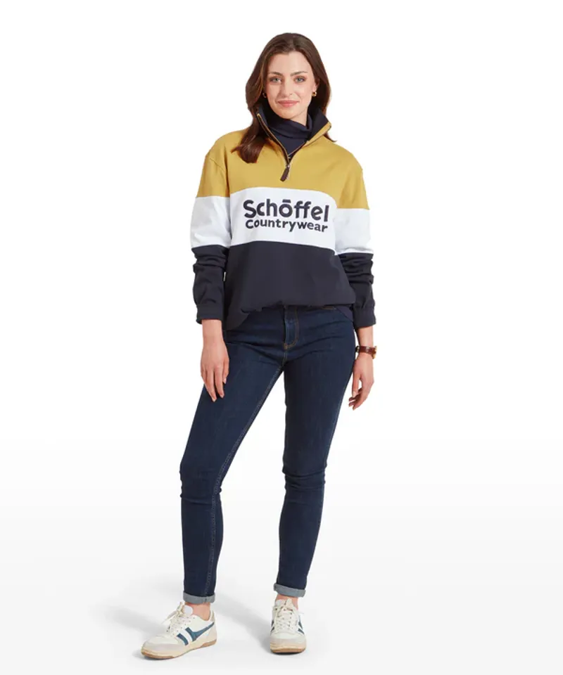 Schoffel Exeter Heritage 1/4 Zip - Mustard-8