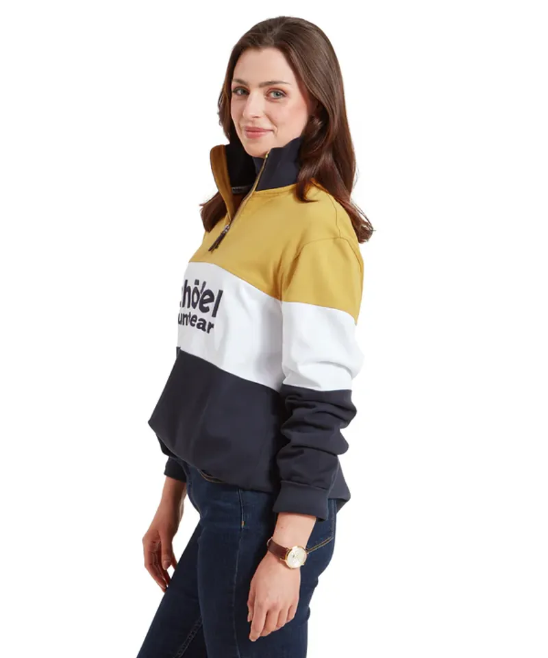 Schoffel Exeter Heritage 1/4 Zip - Mustard-3