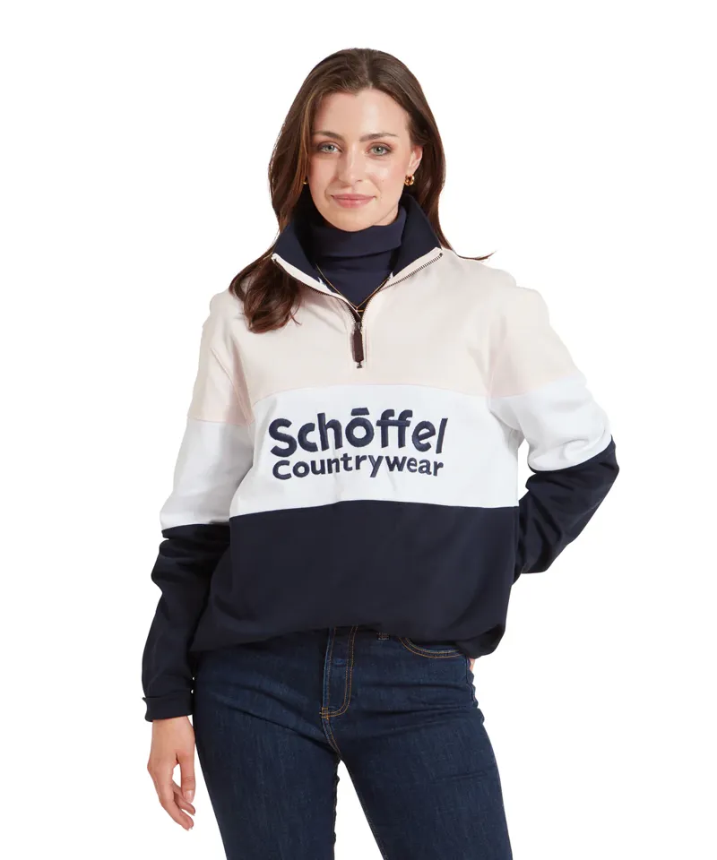 Schoffel Exeter Heritage 1/4 Zip - Pale Pink-6