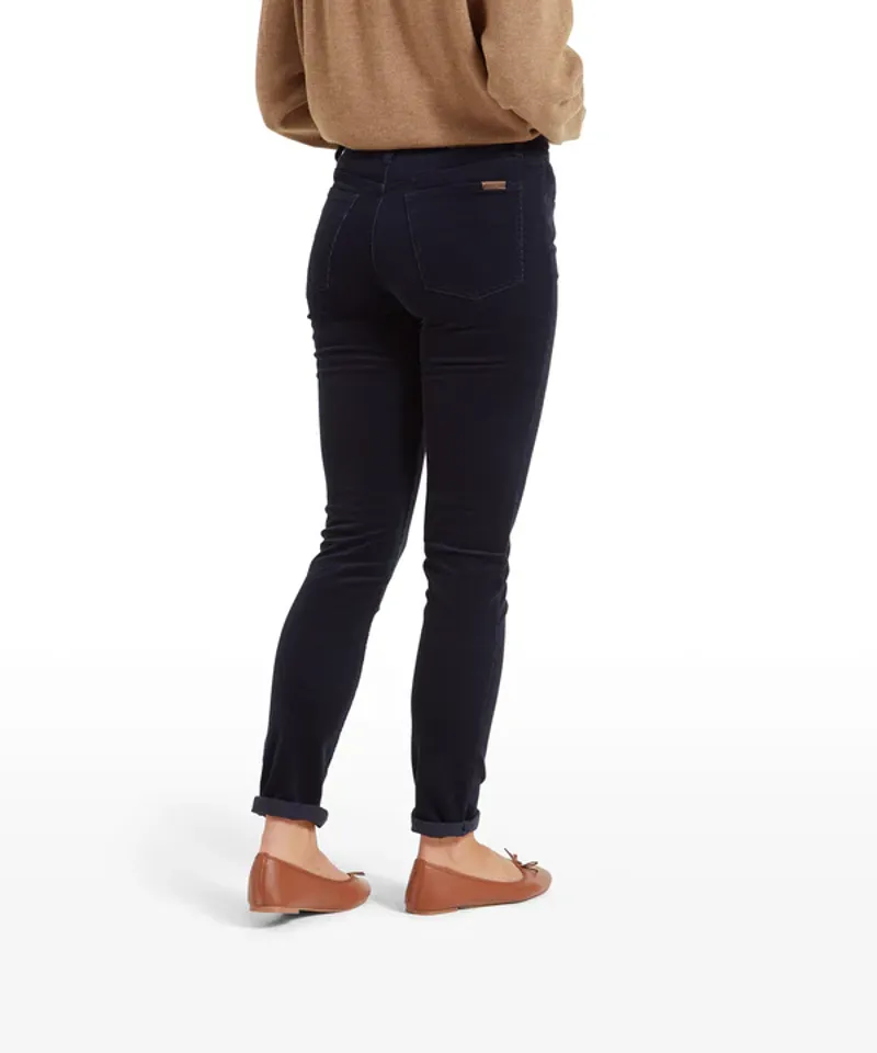 Schoffel Clover Cord Jean - Navy-3