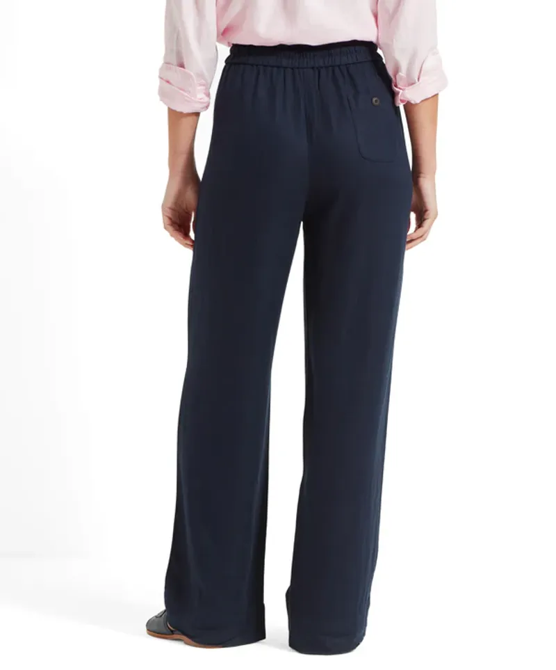 Schoffel Daphne Linen Trousers - Navy-4