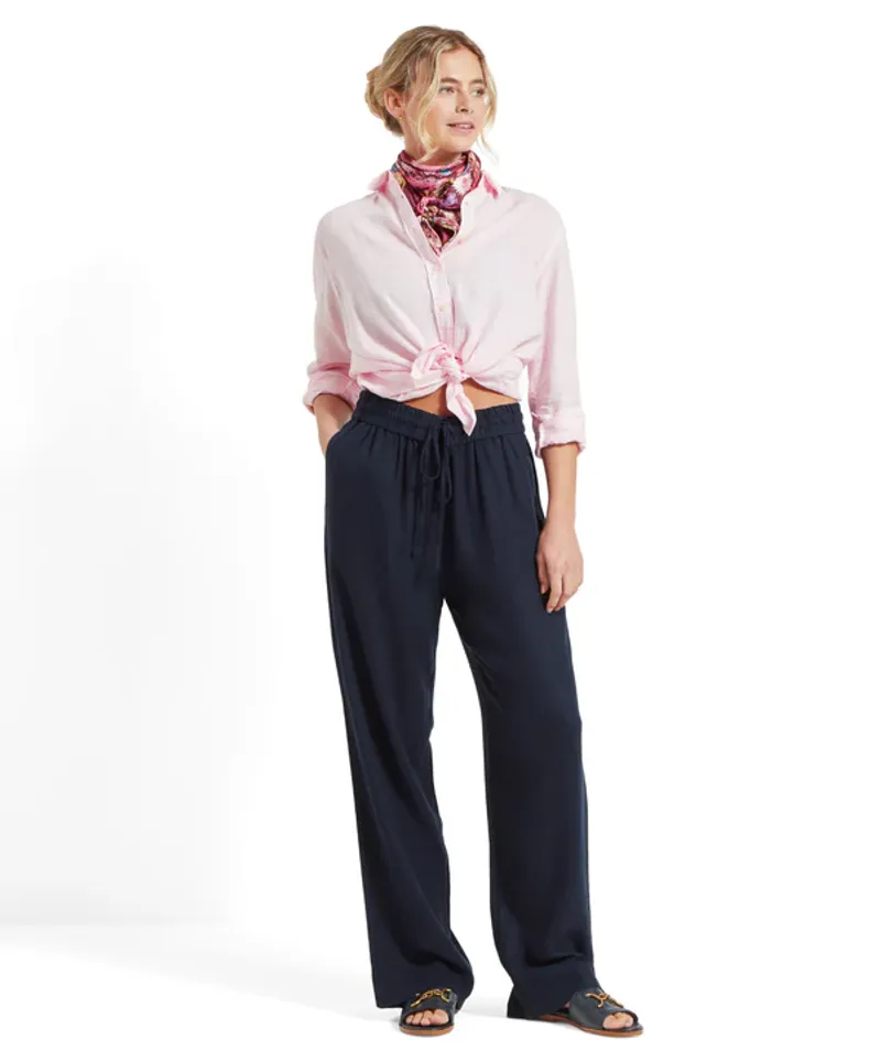 Schoffel Daphne Linen Trousers - Navy-6