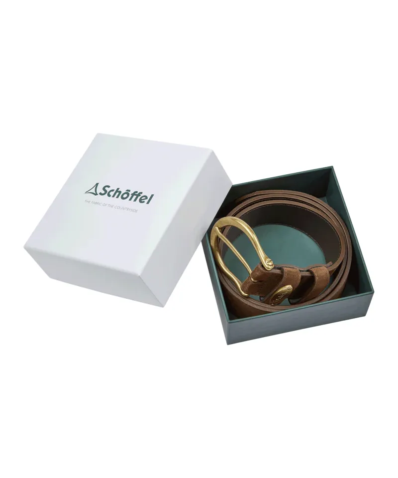 Schoffel Dovedale Suede Belt - Chocolate Suede-1