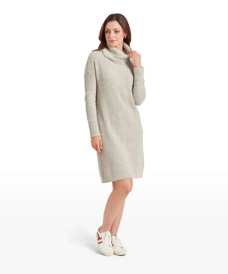 Schoffel Filey Roll Neck Dress - Oat Grey