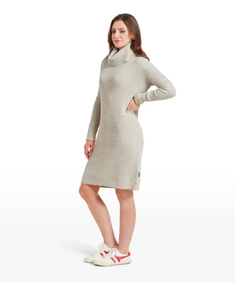 Schoffel Filey Roll Neck Dress - Oat Grey-5