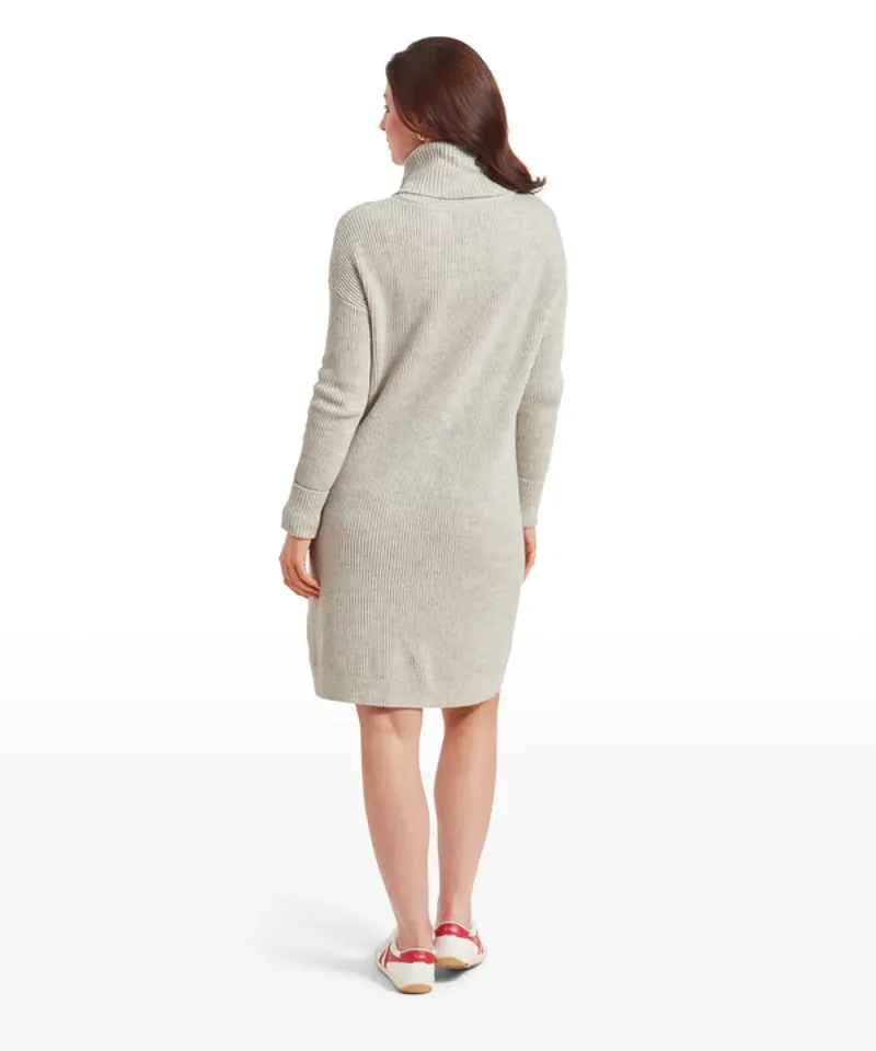Schoffel Filey Roll Neck Dress - Oat Grey-4