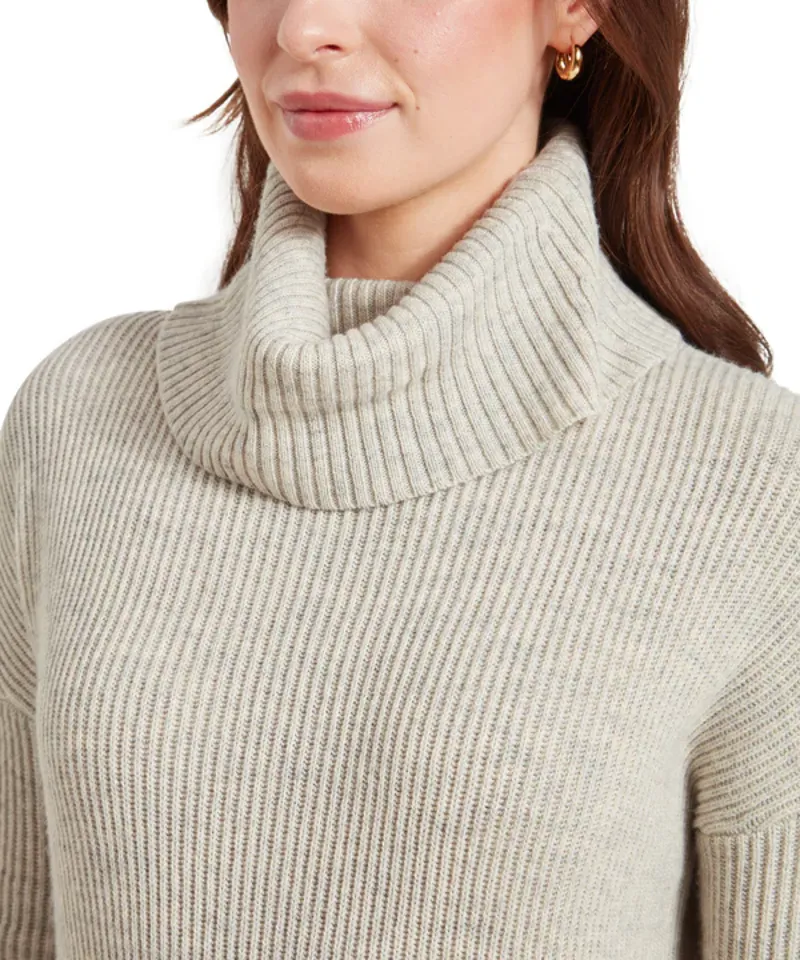 Schoffel Filey Roll Neck Dress - Oat Grey-3