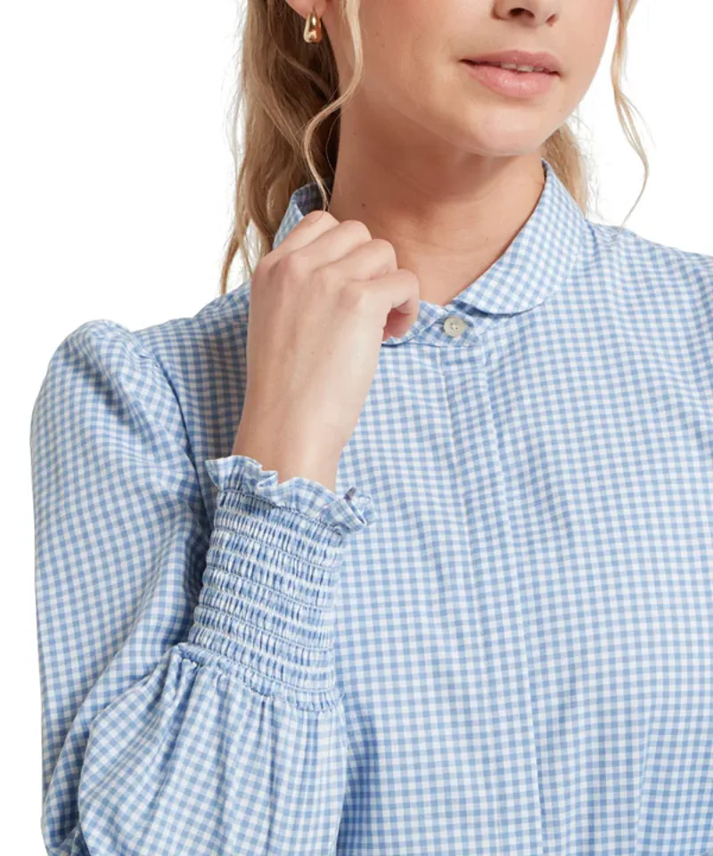 Schoffel Flora Gingham Shirt - Denim Blue-3