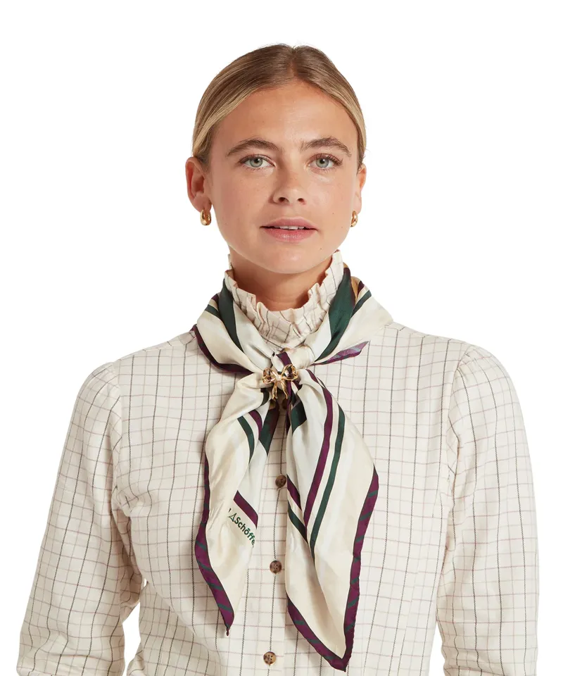 Schoffel Hathersage Silk Scarf - Bridle Print