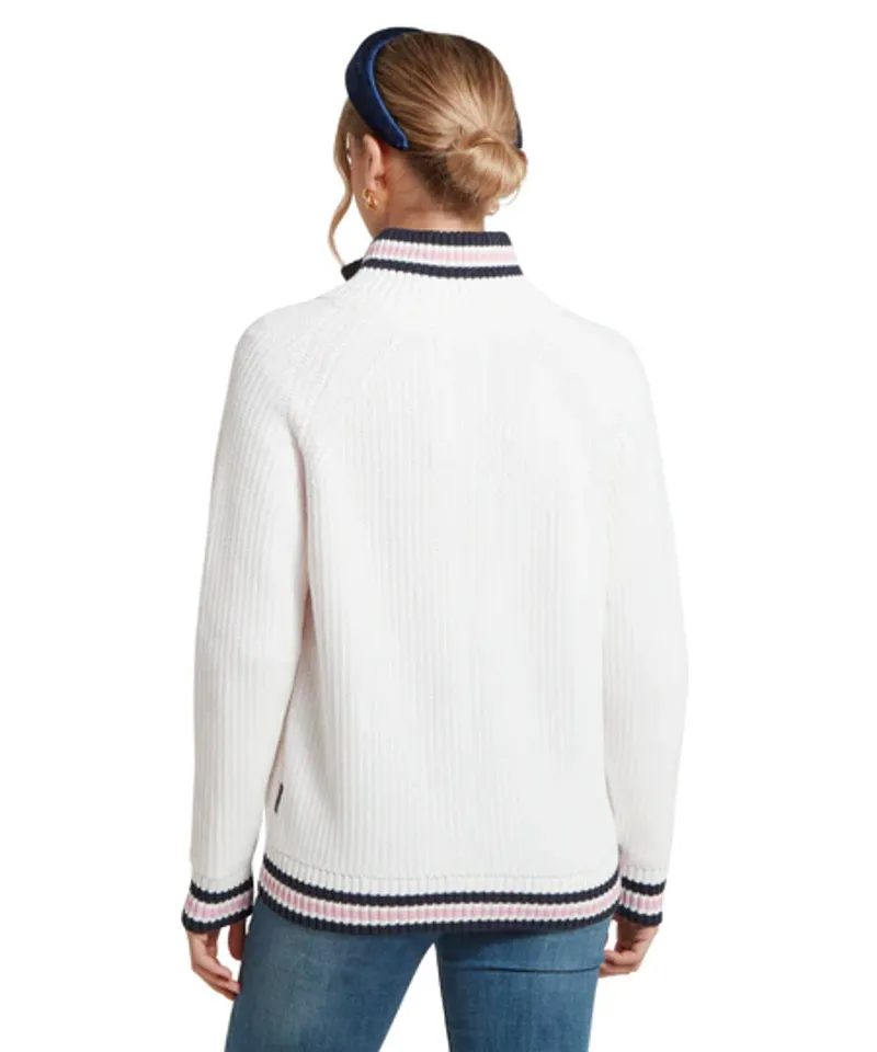 Schoffel Havelet Bay 1/4 Zip Jumper - Soft White-4