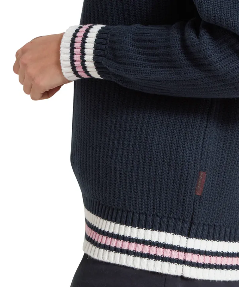 Schoffel Havelet Bay 1/4 Zip Jumper - Navy/Blush-6