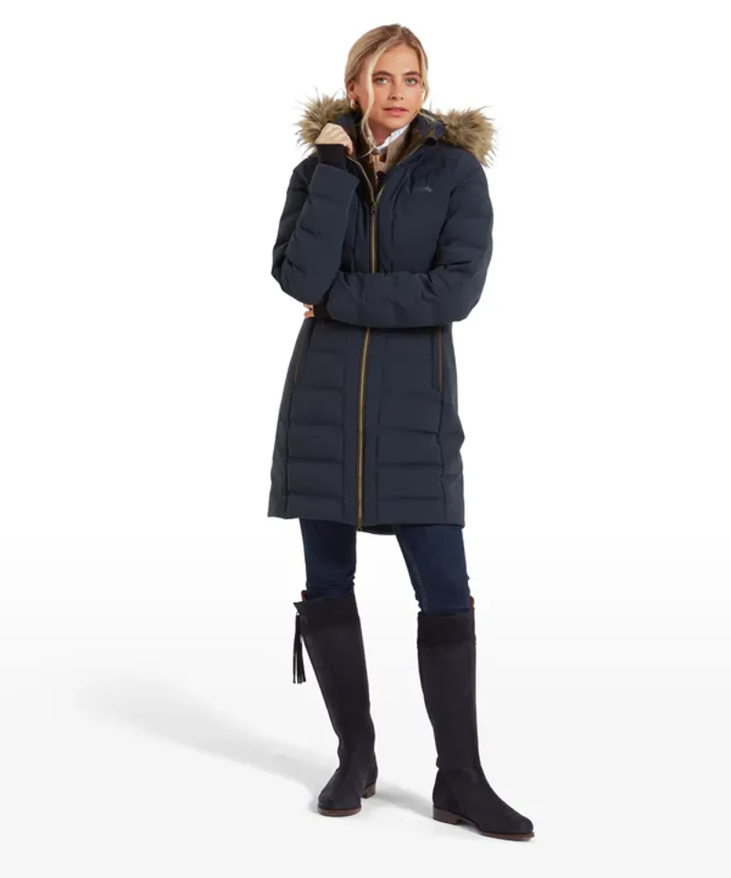 Schoffel Hurlingham Waterproof Down Coat - Carbon Navy