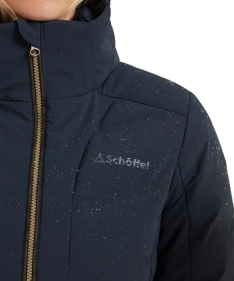 Schoffel Hurlingham Waterproof Down Coat - Carbon Navy-7