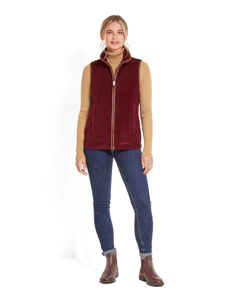 Schoffel Lyndon II Fleece Gilet - Claret-2