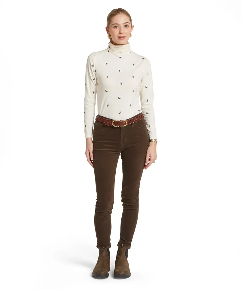 Schoffel Ladies Malham Top - Dark Khaki Green Pheasant-1