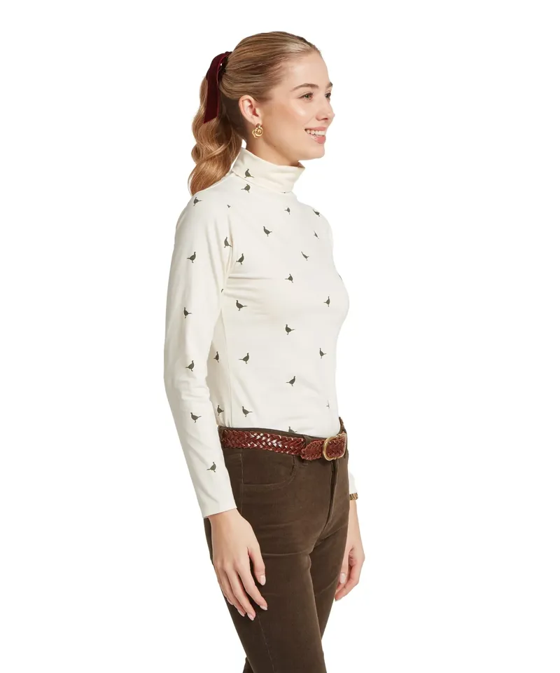 Schoffel Ladies Malham Top - Dark Khaki Green Pheasant-2