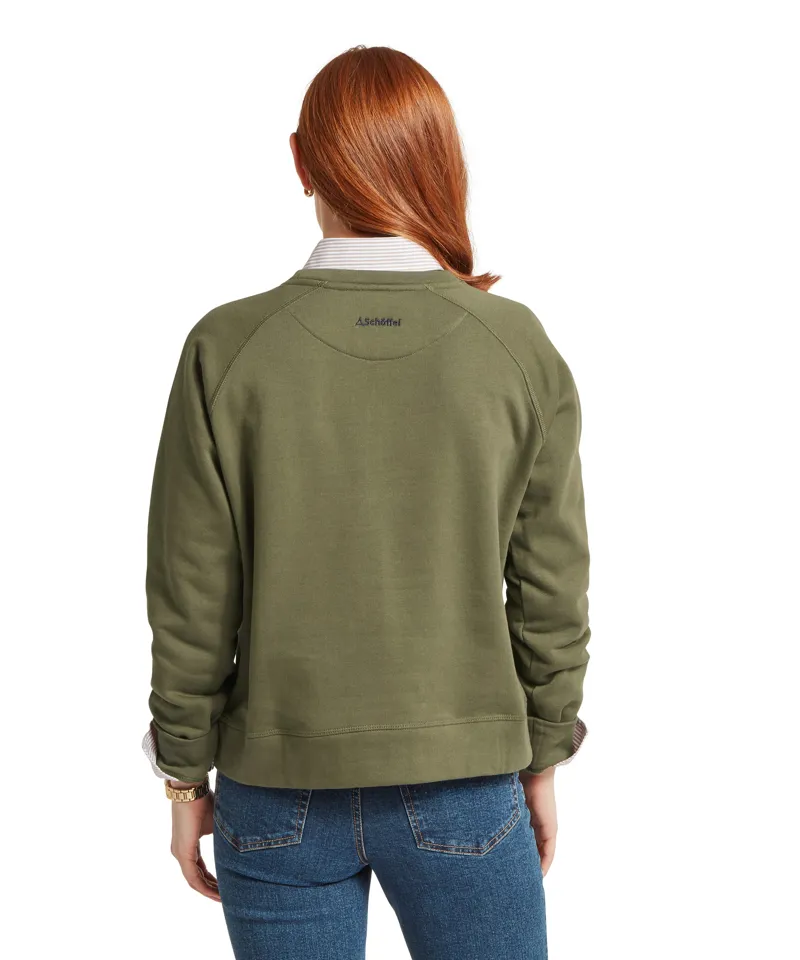 Schoffel Ladies Newberry Sweatshirt - Dark Khaki Green-3