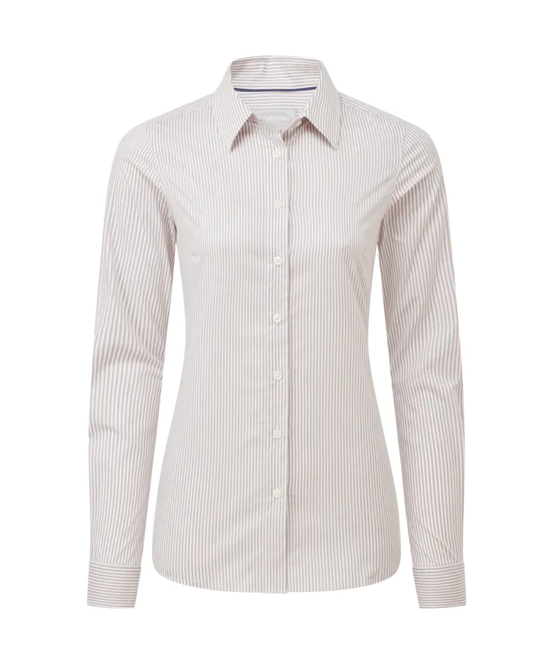 Schoffel Norfolk Shirt - Stone Stripe-1