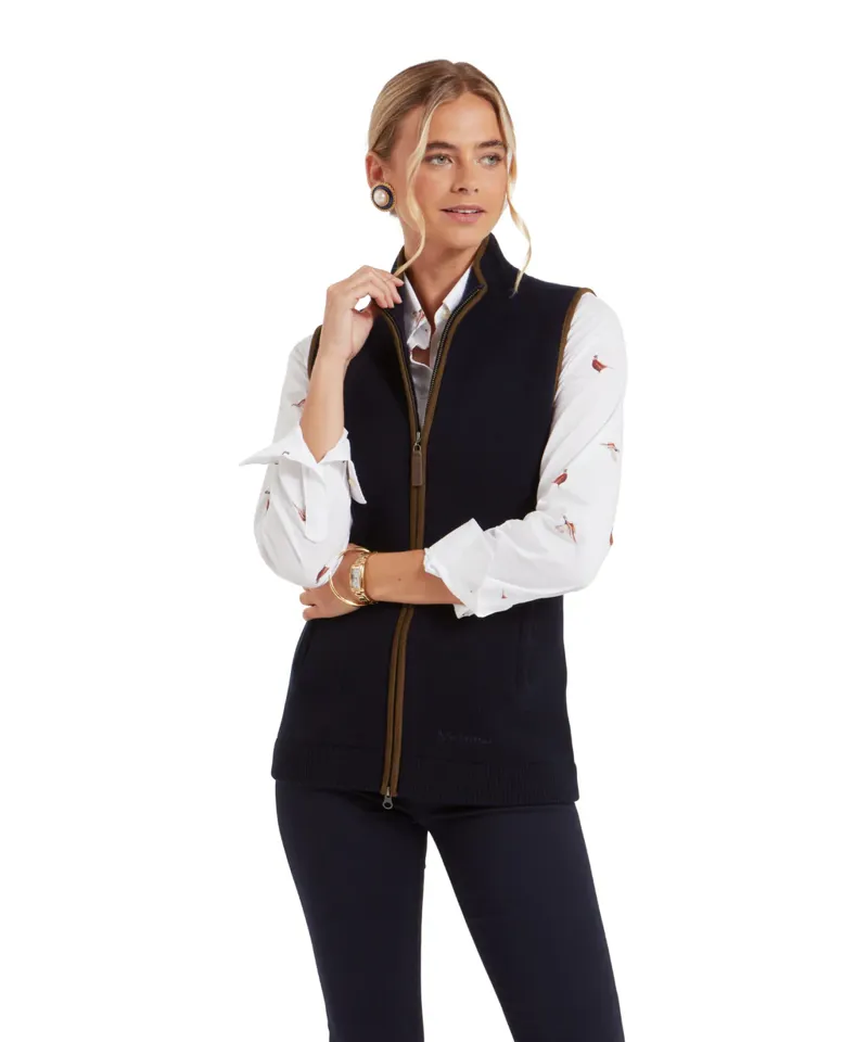 Schoffel Ladies Orkney Merino Gilet - Navy