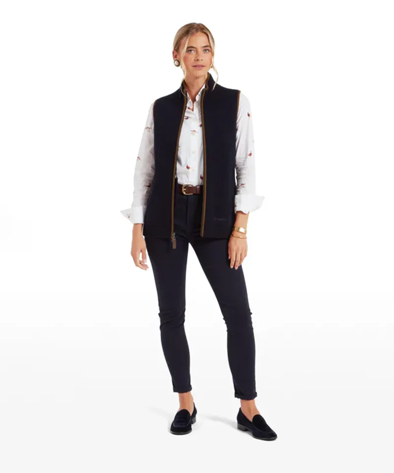 Schoffel Ladies Orkney Merino Gilet - Navy-1