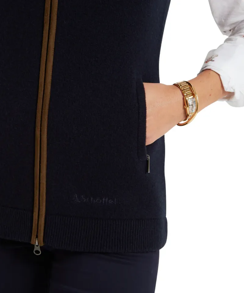Schoffel Ladies Orkney Merino Gilet - Navy-4