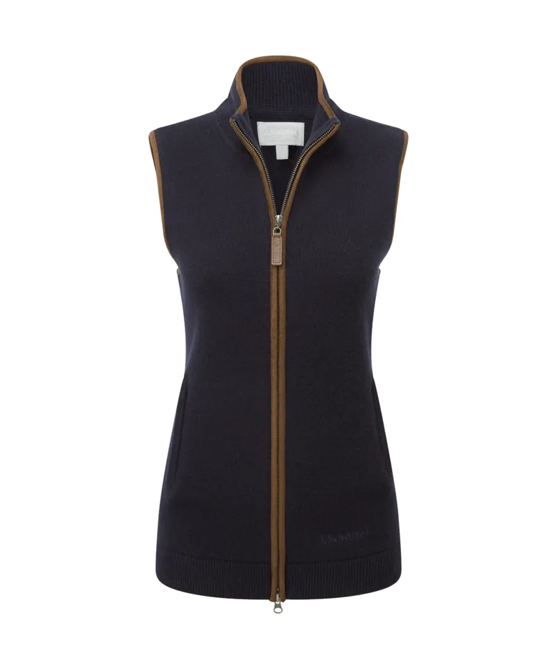Schoffel Ladies Orkney Merino Gilet - Navy-6