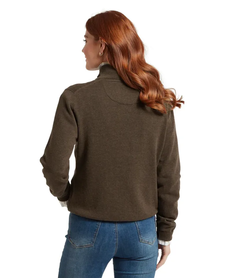 Schoffel Ladies Polperro Pima 1/4 Jumper - Chocolate-5