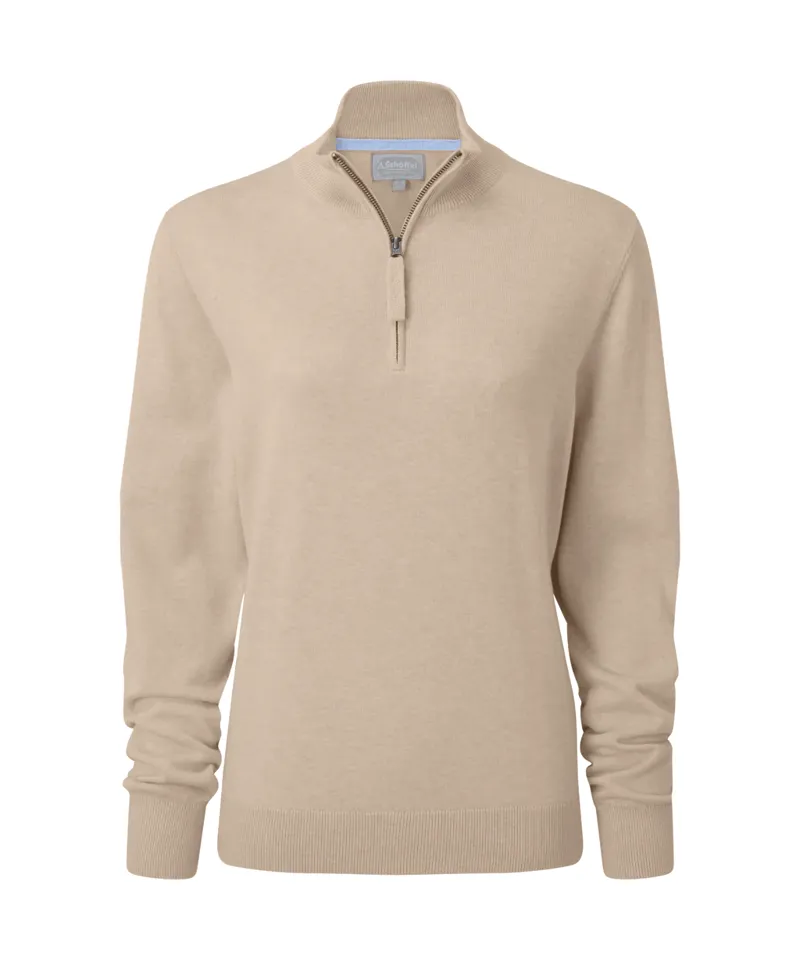Schoffel Polperro Pima 1/4 Zip - Oat