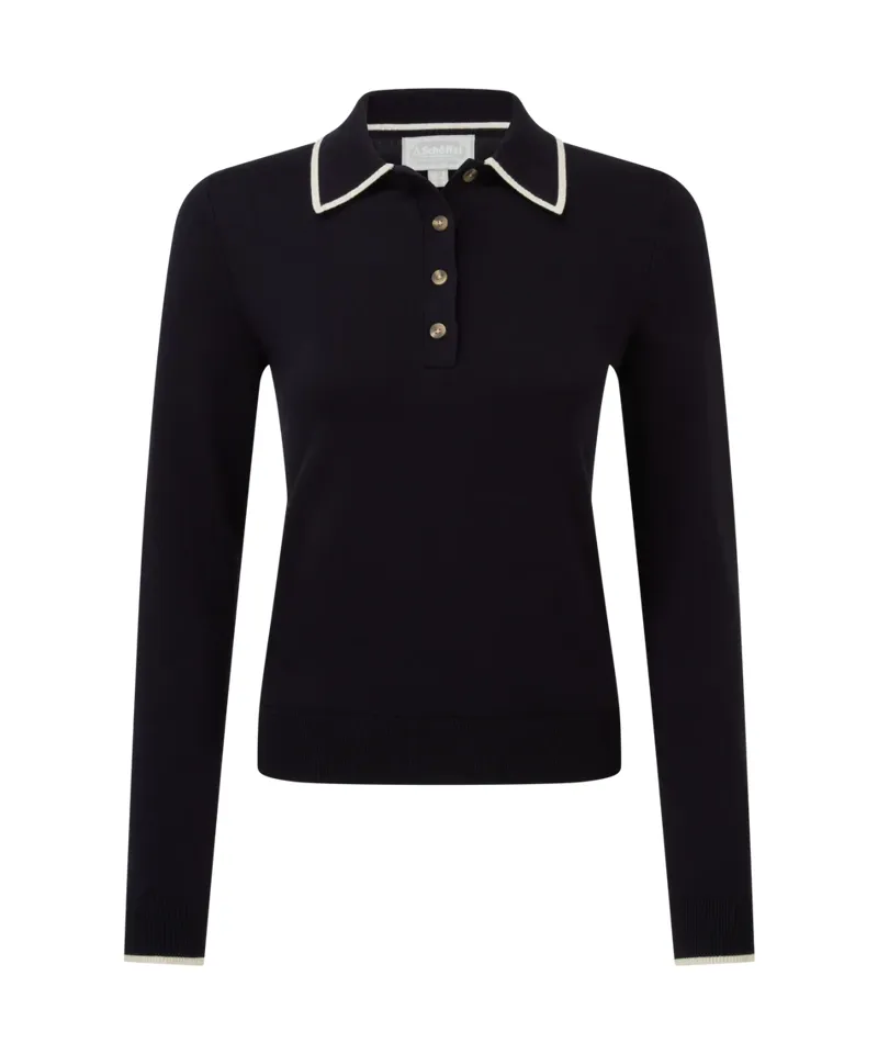 Schoffel Portloe Jumper - Navy/Dove-1