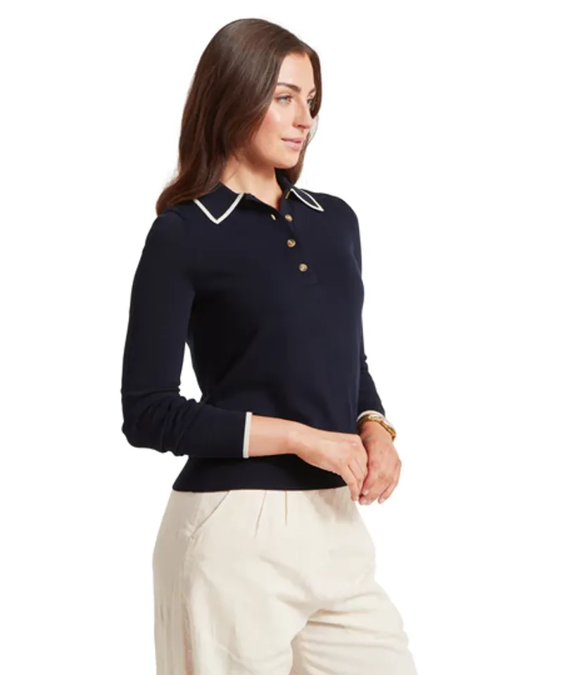 Schoffel Portloe Jumper - Navy/Dove-4