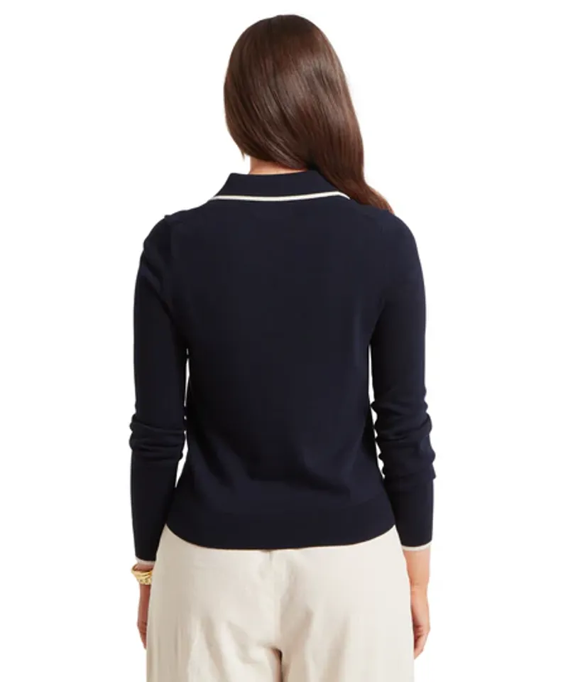 Schoffel Portloe Jumper - Navy/Dove-3