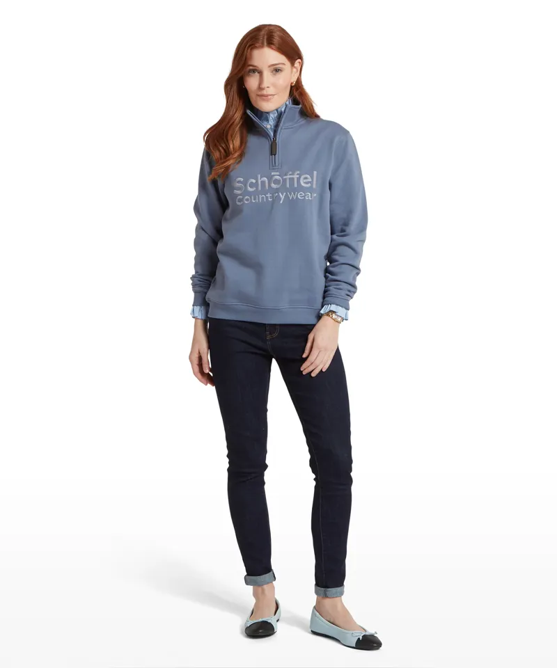Schoffel Ladies St Issey Sweatshirt - Storm Blue-2