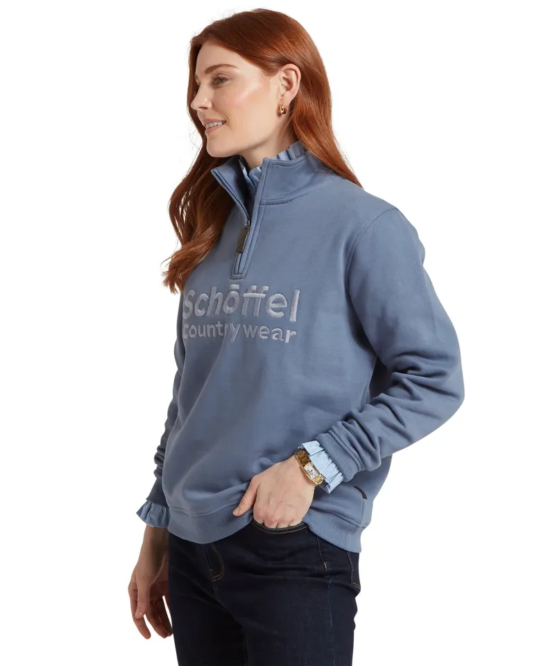 Schoffel Ladies St Issey Sweatshirt - Storm Blue-3