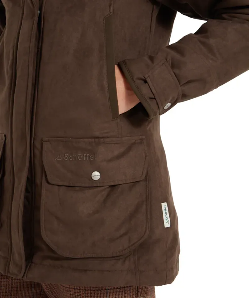 Teal Shooting Coat - Coffee Bean-4