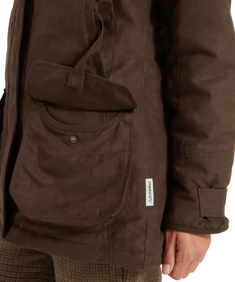 Teal Shooting Coat - Coffee Bean-3