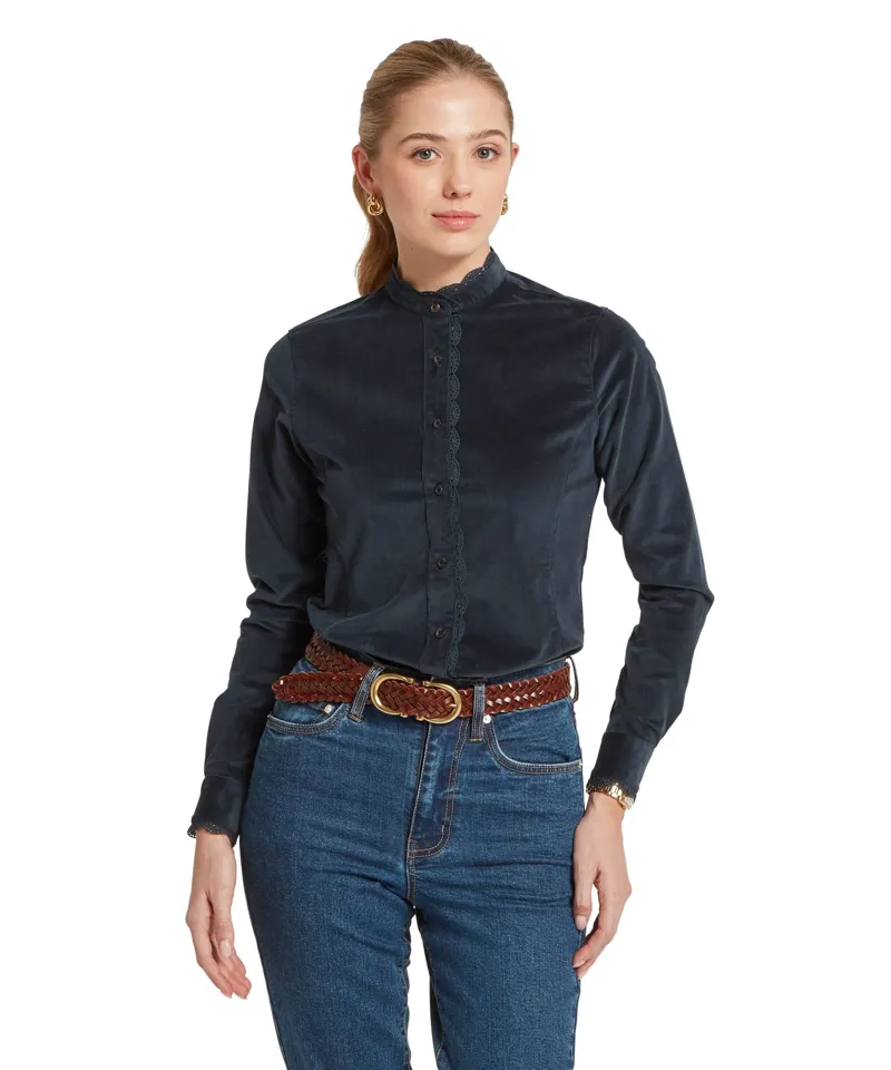 Schoffel Ladies Thetford Cord Shirt - Blueberry