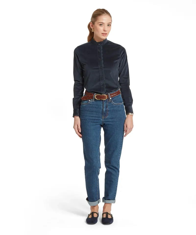 Schoffel Ladies Thetford Cord Shirt - Blueberry-1