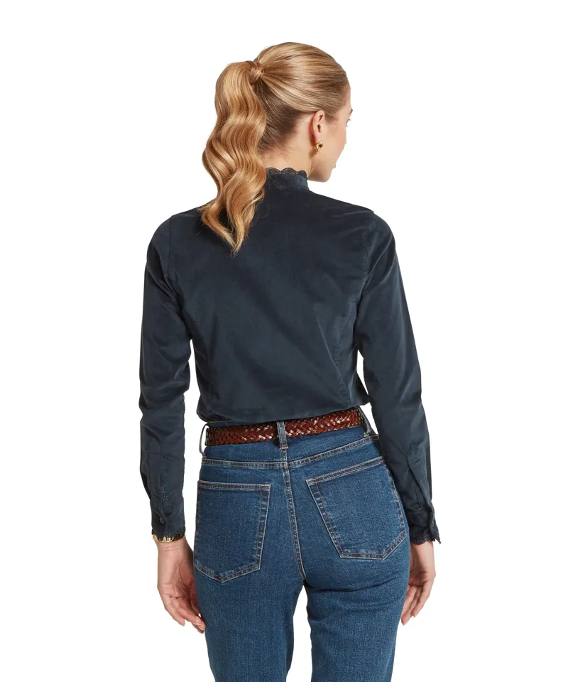Schoffel Ladies Thetford Cord Shirt - Blueberry-3