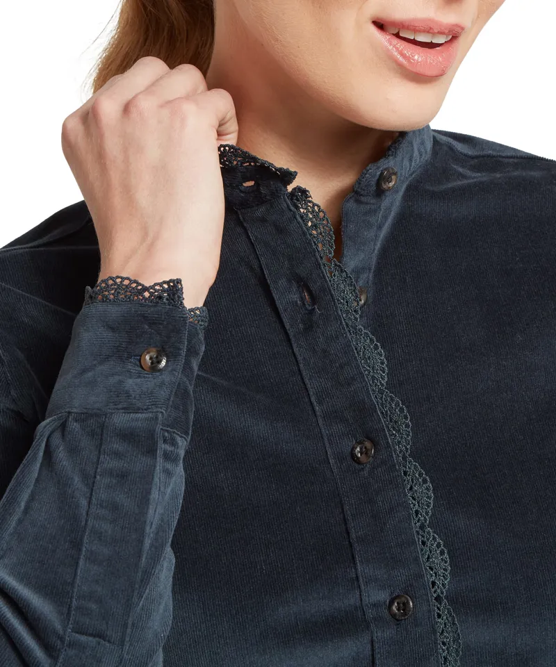 Schoffel Ladies Thetford Cord Shirt - Blueberry-4