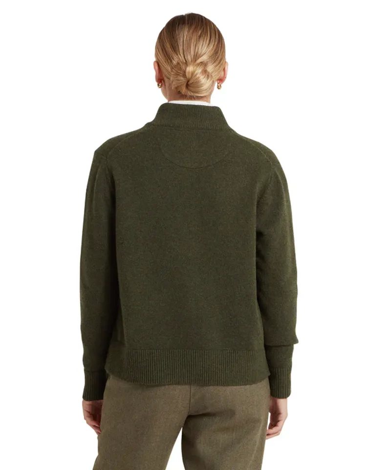 Schoffel Ladies Thoralby 1/4 Zip Jumper - Loden-2