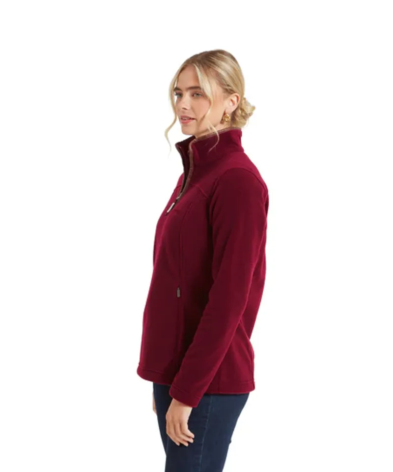 Schoffel Tilton II 1/4 Zip Ladies Fleece - Claret-4