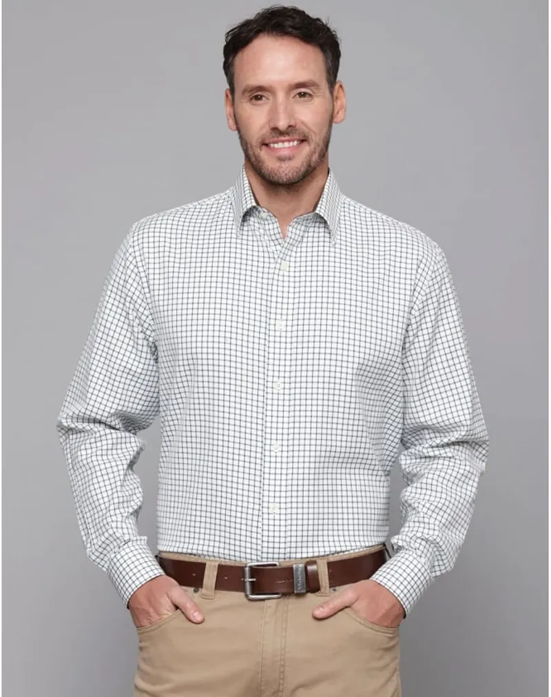Schoffel Cambridge Check Shirt - Dark Olive-1