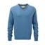 Schoffel Cotton/Cashmere V Neck Jumper - Denim Blue