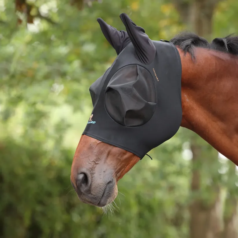 Shires Stretch Fly Mask - Jet Black-6