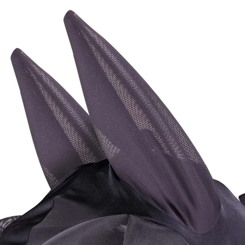 Shires Stretch Fly Mask - Jet Black-2